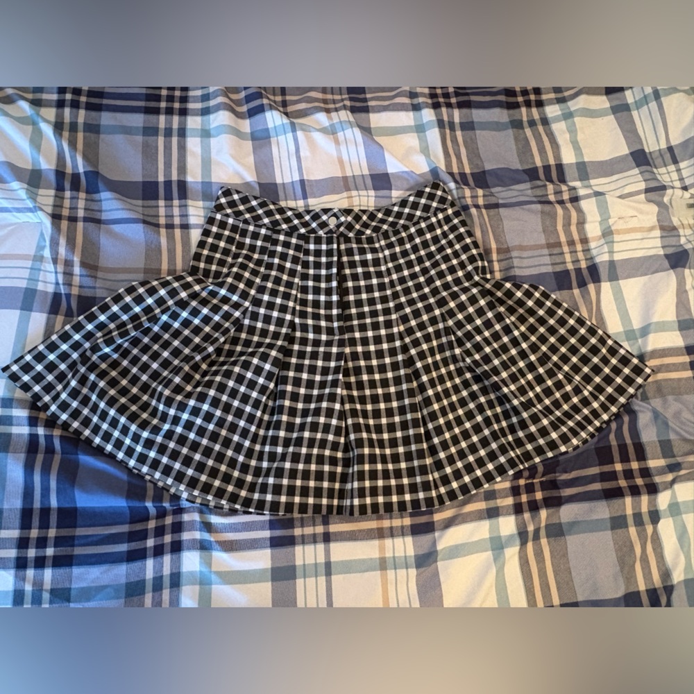 Black and White Checkered Skirt